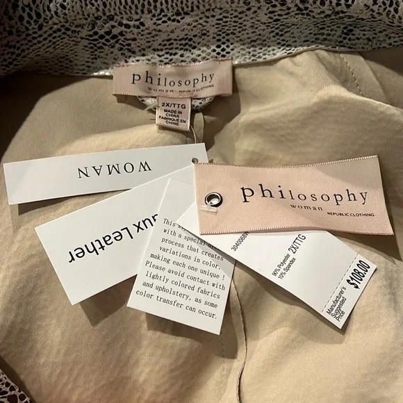 Philosophy Faux Leather Jacket Leather Jackets